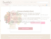 Tablet Screenshot of pondeleksflorist.com